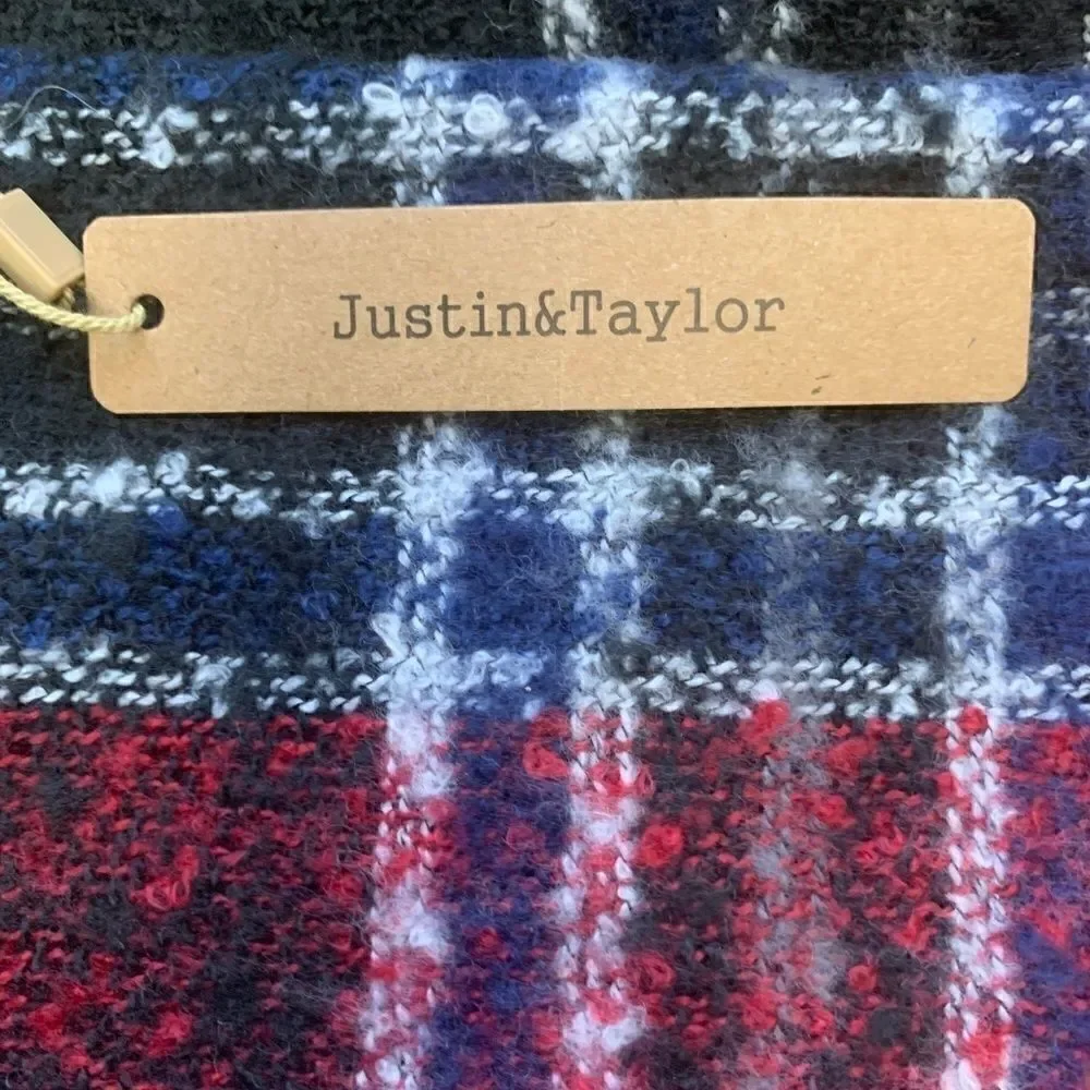 NWT Justin&Taylor Plaid Scarf Wrap